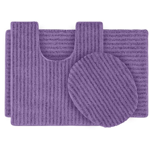 Garland 3 Piece Sheridan Plush Washable Nylon Bath Rug Set