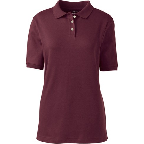 Lands' End School Uniform Women's Short Sleeve Interlock Polo Shirt ...