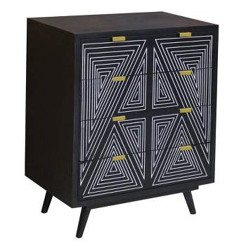 Amarily Mid-Century Modern 4 Drawer Accent Chest - HOMES: Inside + Out