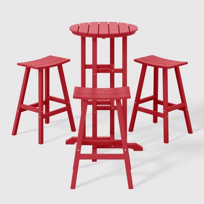WestinTrends Malibu All Weather Hdpe Outdoor Patio Bar Height Bistro Set (4-Piece)