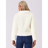 Allegra K Women's Faux Fur Fluffy Collar Cropped Winter Warm Outwear Casual Coat - 3 of 4