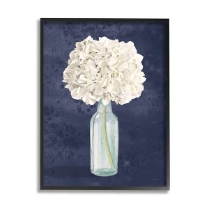 Stupell Industries White Floral Bouquet in Bottle Blue Painting - 1 of 4