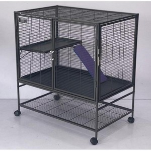Metal Small Animal Pet Cage, Double-Layer Animal Habitat with Ramp and Tray, Suitable for Hamsters, Squirrels, Hedgehogs, Rabbits, and Ferrets - 1 of 4