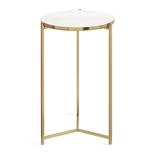 Kate And Laurel Aguilar Round Metal Side Table, 15x15x24, Gold : Target