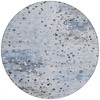 Sky Blue And Gray Abstract Washable Indoor Outdoor Area Rug - 4 of 4