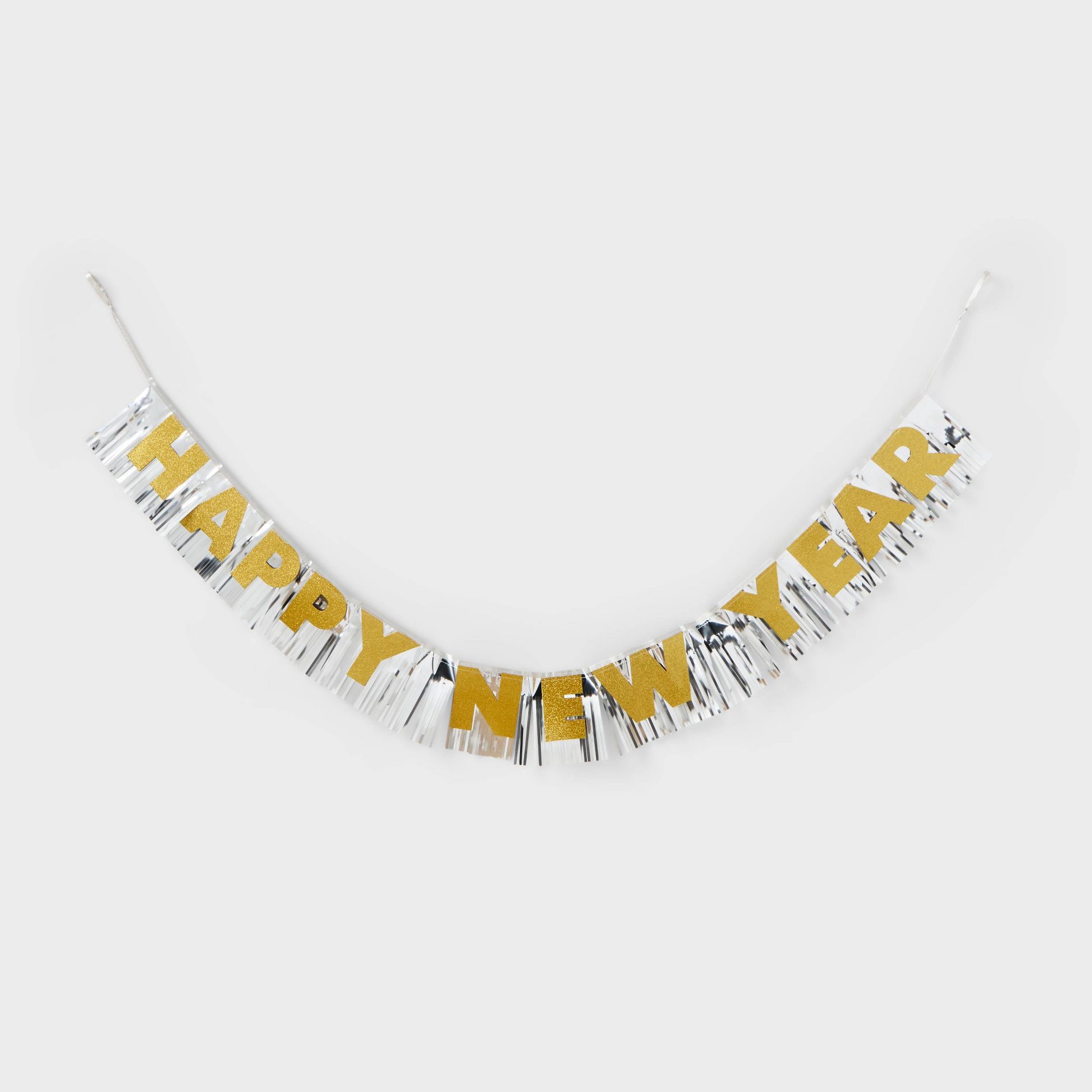 New Year's Eve 'Happy New Year' Silver/Gold Banner - Spritz™