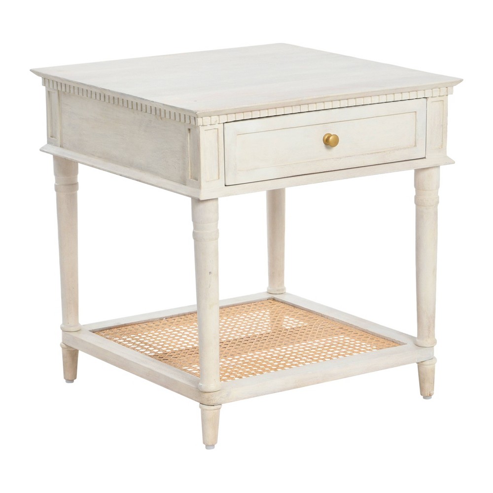 Photos - Coffee Table Storied Home Maxwelton End Table White