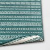 5'x7' Floral Tapestry Indoor Outdoor Rug Teal - Threshold™: Woven Geometric Pattern, Machine Made Area Rug - 4 of 4