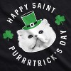 Mens Happy Saint Purrtricks Day T Shirt Funny Saint Patricks Day Cat St. Paddys - Crazy Dog Men's T Shirt - 2 of 4