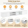 Modern APP Controlled LED TV Stand for TVs Up to 105 Inch, Faux Marble Entertainment Center with Glass Doors, 2 Drawers and Cabinets - 2 of 4