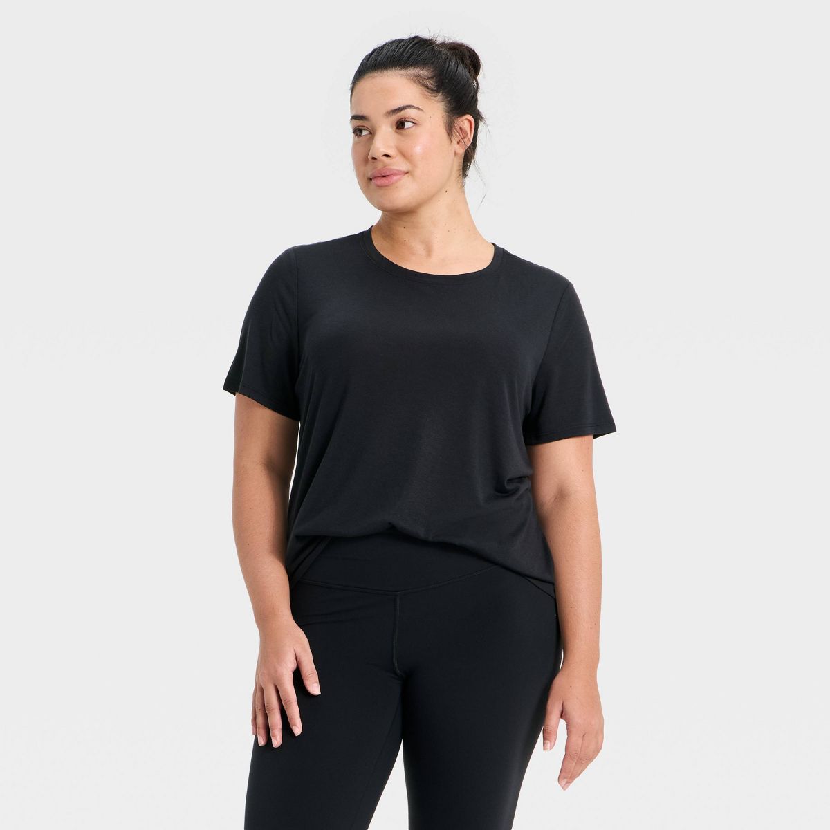 Women's Beyond Ease Crewneck Legging Friendly Short Sleeve T-Shirt - All In Motion™ - thumbnail 4