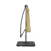 WestinTrends 10 Ft Outdoor Patio Solar LED Cantilever Umbrella with Base Weights - 2 of 3