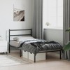 vidaXL Black Metal Bed Frame-Single Bed with Headboard, Steel Construction, 81.5x41.3x35.4 Inches, Ample Under-Bed Storage - 3 of 4