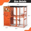 Bencmate Pet Crates and Houses Cat Enclosure Window Weatherproof Roof 2 Resting Rooms 2 Platforms for Outdoor Patio Deck, Orange, 76.18"*33.46"*70.08" - 3 of 4