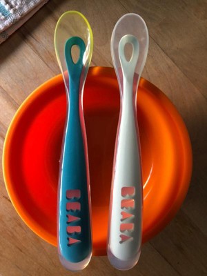 Beaba First Stage Silicone Spoons, Set of 4 - Peacock