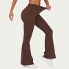 Anna-Kaci Active Women's High Waist Flare Leg Yoga Pants with Stretch Fit and Contoured Waistband - 2 of 4
