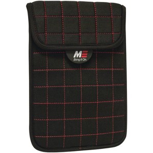 Mobile Edge NeoGrid Sleeve for 7" Tablets/EReaders Black w/Red Stitching - 1 of 4