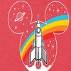 Women's - Disney - Mickey Head Retro Space Short Sleeve Graphic T-Shirt - 2 of 4
