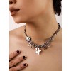 Chunky Silver Star Choker | Y2K Punk Rave Necklace - 4 of 4