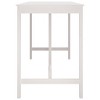 vidaXL Solid Pine Wood bar Table - White Finish - Kitchen/Dining/Pub dw70.9 x 31.5 x 43.3 inches - 4 of 4