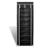vidaXL Fabric Shoe Cabinet with Cover Shoe Rack Storage Organizer - Black - 4 of 4
