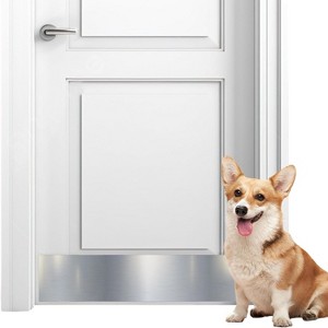 Panther Armor Push Plate, Metal Door Protector for Dog Scratching, Scratch Guards for Doors - 1 of 4