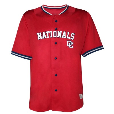 Mlb Cincinnati Reds Men's Button Down Jersey - S : Target