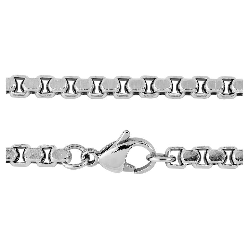 Men's West Coast Jewelry Stainless Steel Box Chain Necklace, 2 of 6