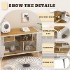 Gulches Spacious Cat House with Tempered Glass for Living Room, Corridor, Study and Other Spaces in White - 2 of 4