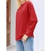 Imily Bela Women's Oversized Long Sleeve Crewneck Tunic Tops Soft Casual Loose Blouse - 3 of 4