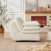 Swivel Corduroy Bean Bag Chair for Adults with Armrests, Oversized Memory Foam Floor Sofa for Living Room, Bedroom or Game Room–The Pop Home - 3 of 4