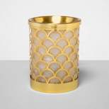 6" x 4.5" Scallop Capiz and Glass Electric Scent Warmer Gold - Opalhouse™