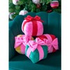 Shiraleah Small Gift Box Shaped Pillow, Gold - 4 of 4