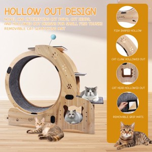 Cat Running Wheel For Large Cat Up To 44Lbs,  Cat Exercise Wheel With Silent Wheel-Cuddlewood - 1 of 4