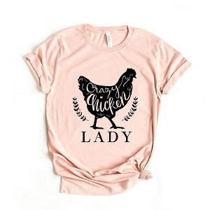 Simply Sage Market Women's Crazy Chicken Lady Short Sleeve Graphic Tee - 1 of 4