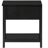 Vynxaria Transitional 2-Tier Narrow Accent Table - Black Veneer Finish, 11.75" W x 21.75" L x 24.25" H - 4 of 4