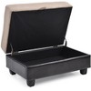 Passion Furniture Gallant  Microfiber Upholstered Storage Ottoman - 3 of 4