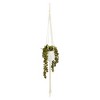 Juvale 2 Pack Hanging Artificial String of Pearls with Ceramic Pot Macrame Hanger, Faux Fake Plant for Wall Decor, 31 in - 4 of 4