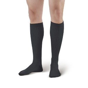 Ames Walker AW Style 128 Men's Microfiber/Cotton Dress 20-30 mmHg Compression Knee High Socks - 1 of 4