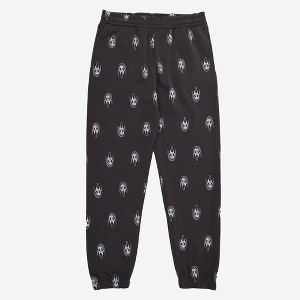 Men's Ghost Face Jogger Pajama Pants - Black - 1 of 2