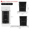 Pull Out Trash Can Under Cabinet, Stainless Steel Slide Out Garbage Can Shelf Under Sink, Adjustable Slide Out Shelf for Waste Can Under Kitchen Sink - 2 of 4