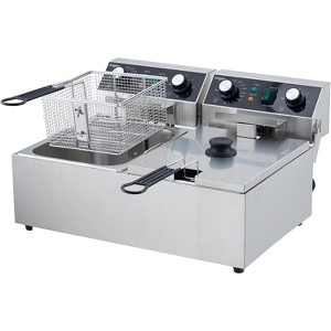 Acekool 6L Electric Deep Fryer with Basket, 1800W Countertop, Adjustable Temp, Stainless Steel, for Home and Restaurant Use - 1 of 4