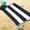 Cabana Stripe Oversized Cotton Beach Towel by Blue Nile Mills - 4 of 4