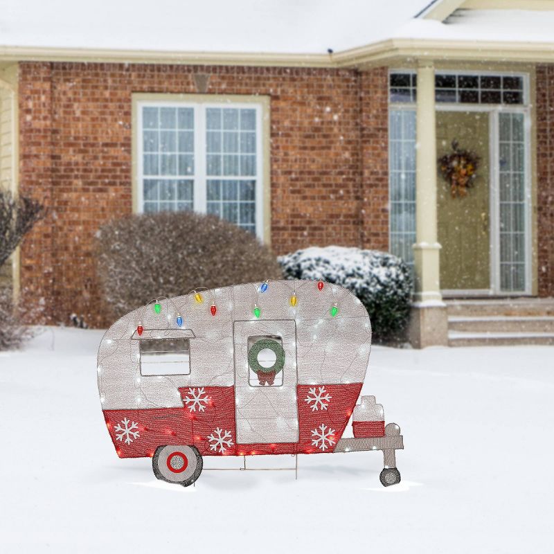 32&#34; LED Pre-Lit Holiday Camper Christmas Novelty Sculpture Light - National Tree Company, 3 of 8
