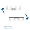 Progress Lighting Cassell 4-Light Vanity Fixture, Brushed Nickel/Matte Black, Clear Glass Shades: Tailored details for Luxe Industrial and - 3 of 3