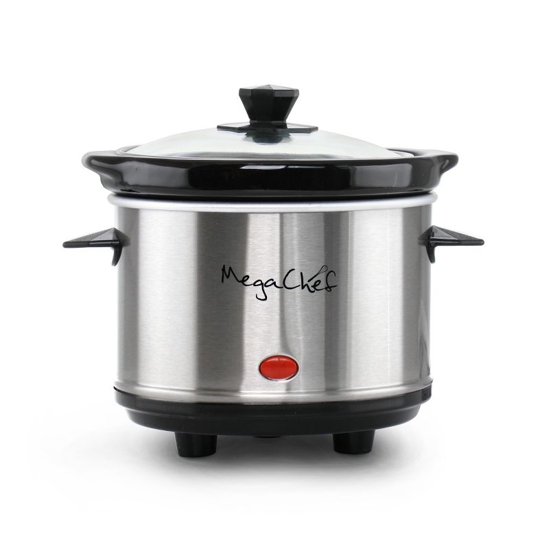 MegaChef 8 Liter Slow Cooker with Mini 0.6 Liter Warmer, 4 of 7
