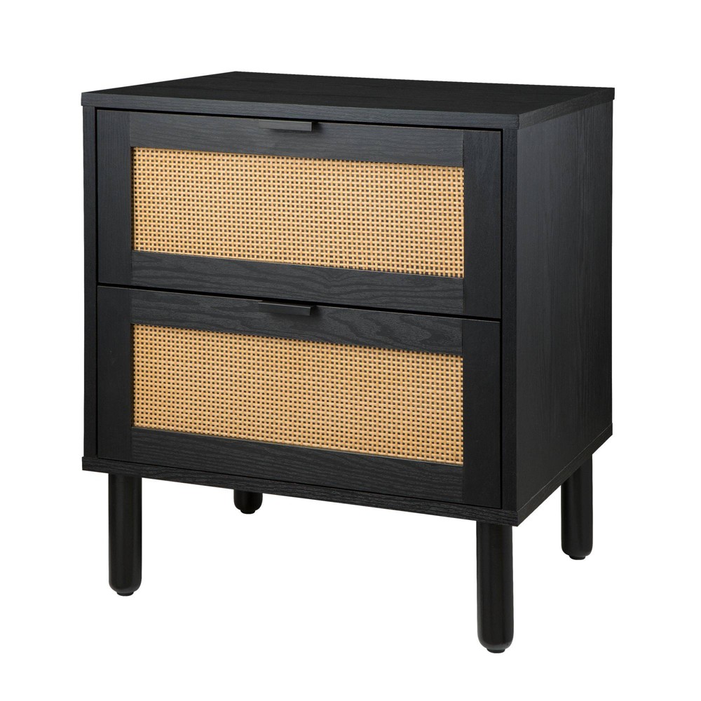 Photos - Storage Сabinet Sango Orre 2 Drawer Nightstand Brown/Black  