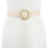 Elerevyo Women's Vintage Woven Belts Round Buckle Boho Waist Belt for Dress - 4 of 4
