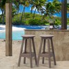 Aoodor Bar Stools Set of 2, Backless Bar Chairs with Footrest, 29.5" Tall, for Living Room, Dining Room, Kitchen - 2 of 4