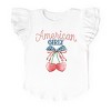 The Juniper Shop American Girly Cherries Coquette Flutter Sleeve Tee - 2 of 4